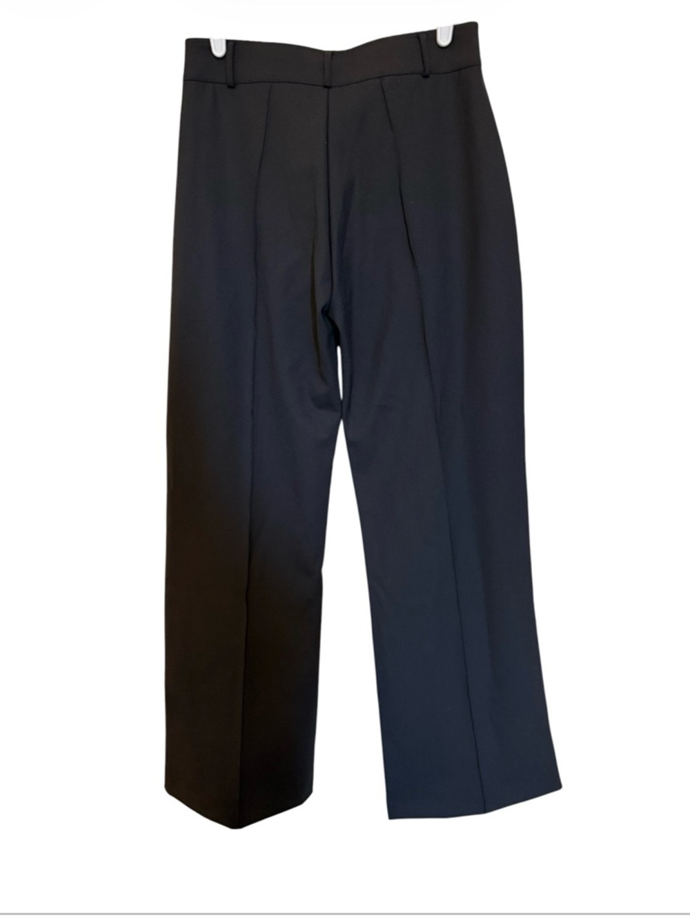 Destree Black Straight Pants Circular Pocket Detail Size 38 Designer High Waist — image 4 of 8